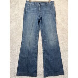 Talbots Flare Trouser Denim Jeans Wide Leg Blue Womens Size 8 (fit 33) Career